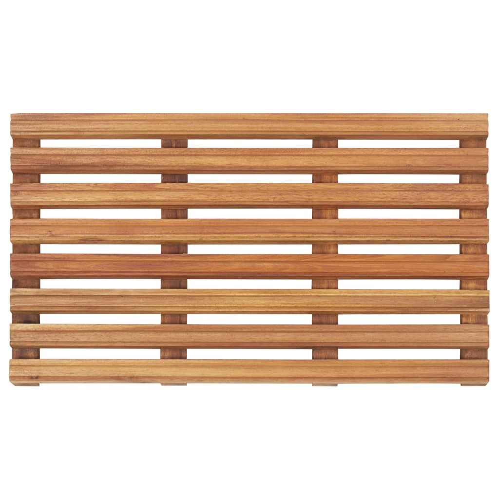 Bath Mats 2 pcs Solid Acacia Wood 56x37 cm Price