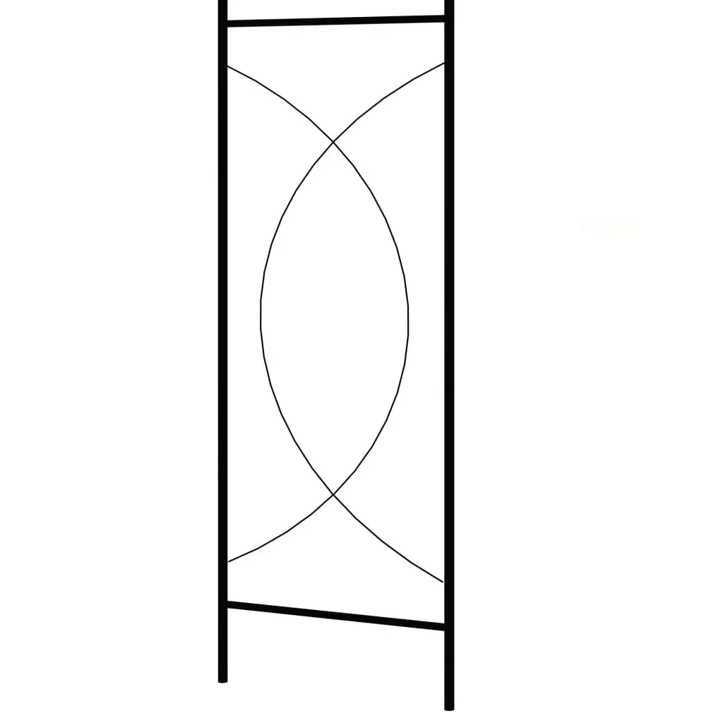 Garden Arch Black 150x34x240 cm Iron Price
