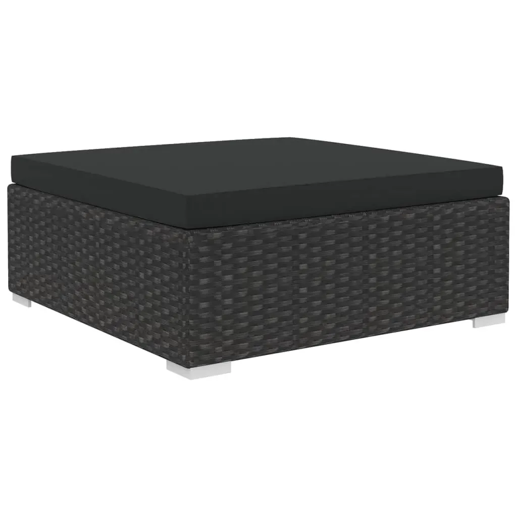 6 Piece Garden Lounge Set Black with Cushions Poly Rattan Price