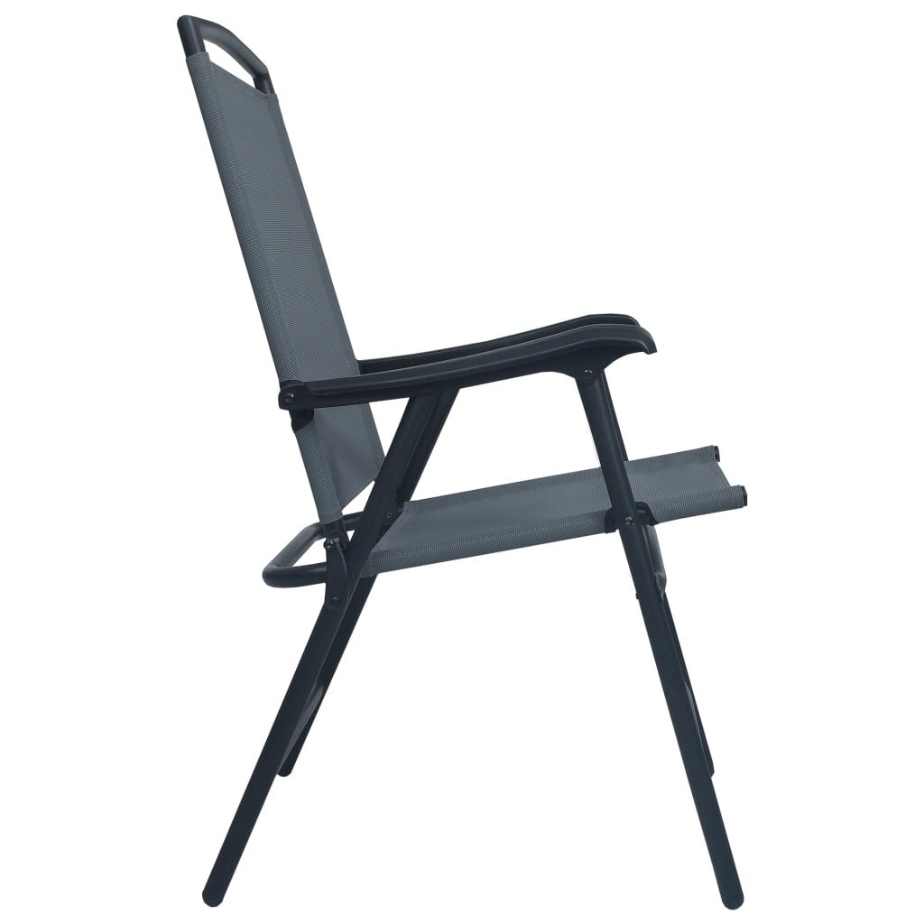 Folding Garden Chairs 2 pcs Texilene Grey Price