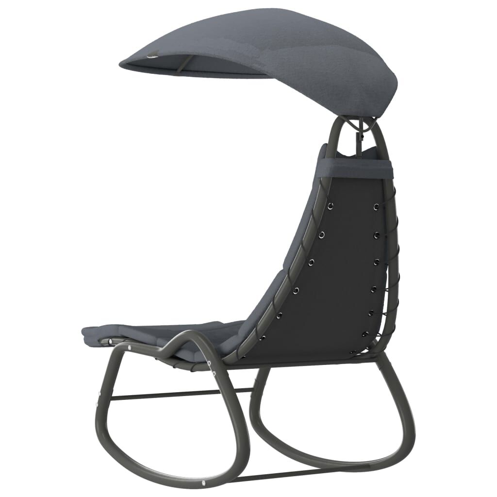 Garden Swing Chair Grey 160x80x195 cm Fabric Price