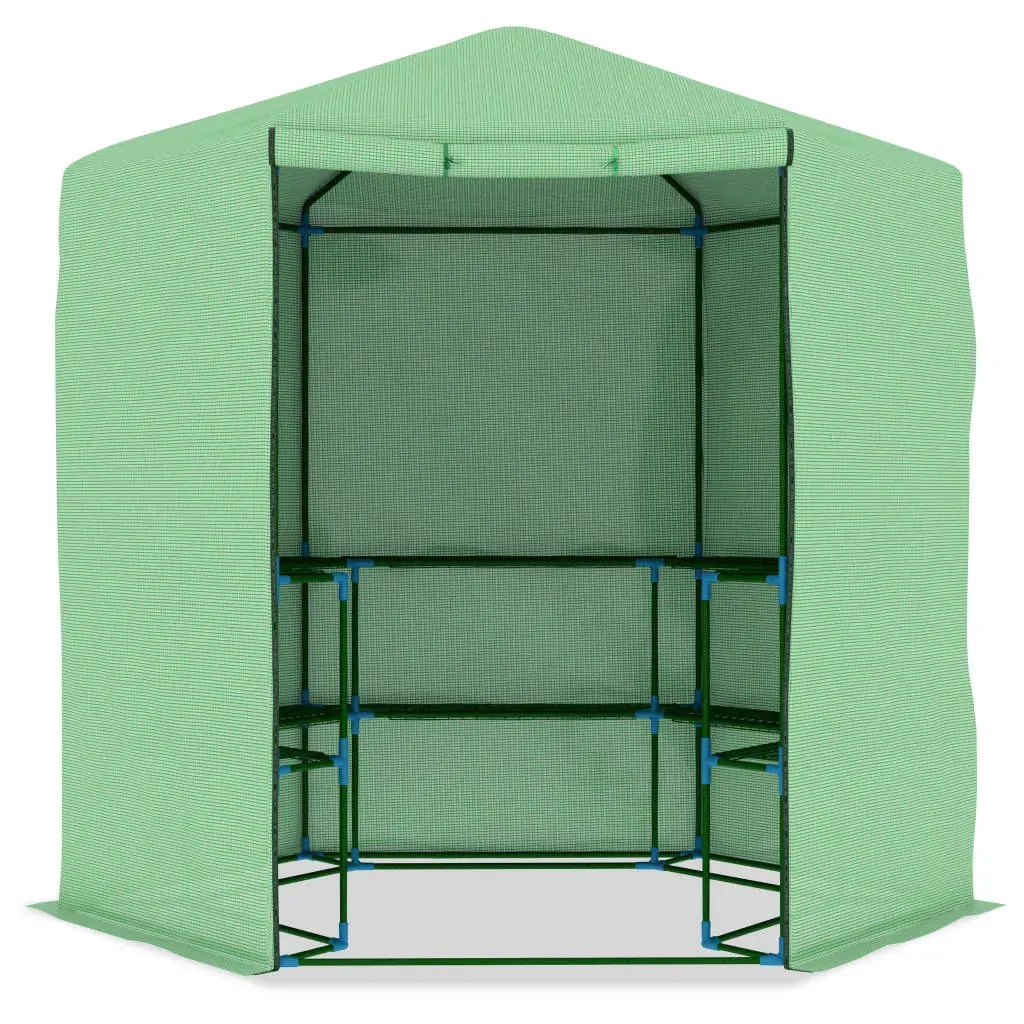 Greenhouse with Shelves Steel 227x223 cm Price