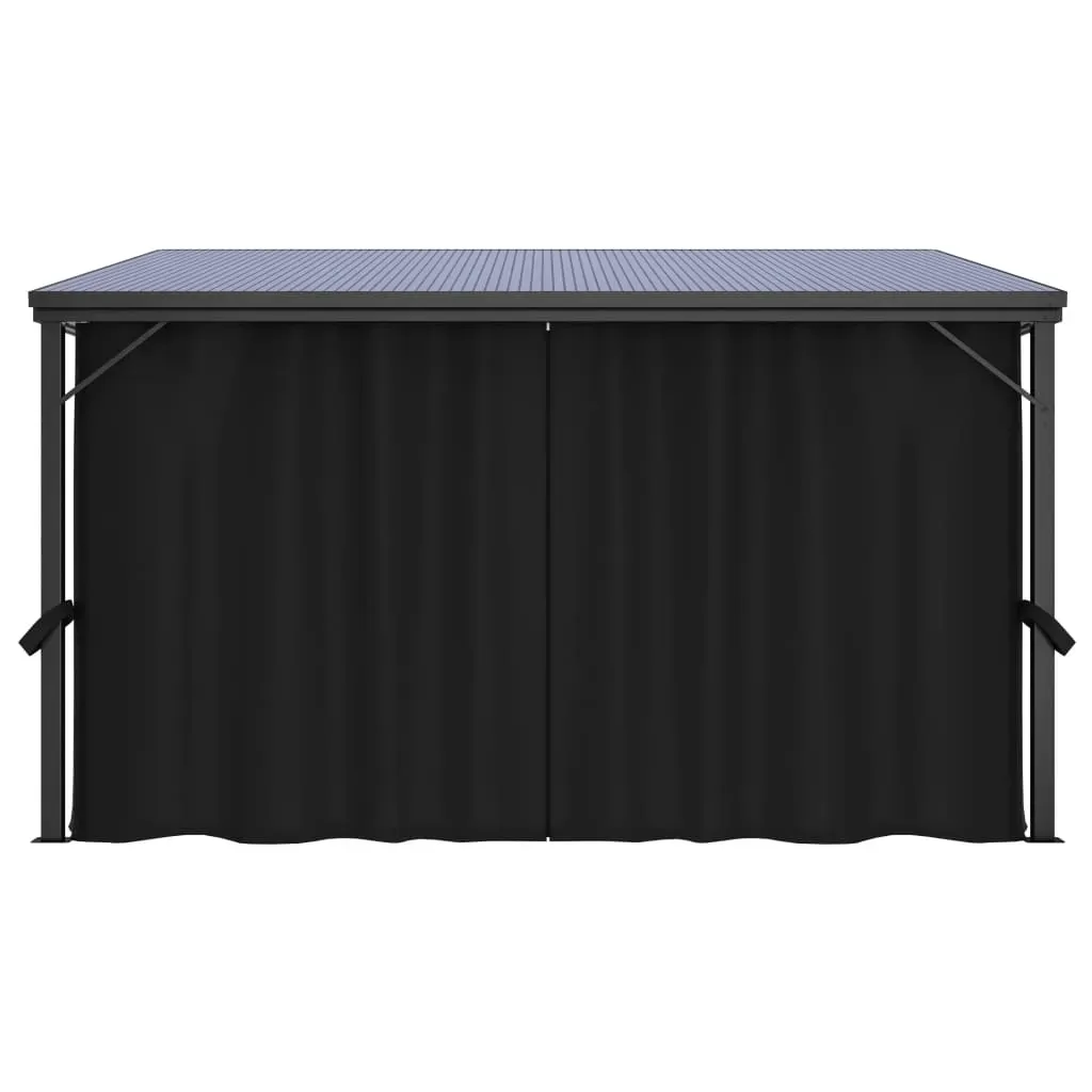 Gazebo with Curtain 405x294x244 cm Anthracite Price
