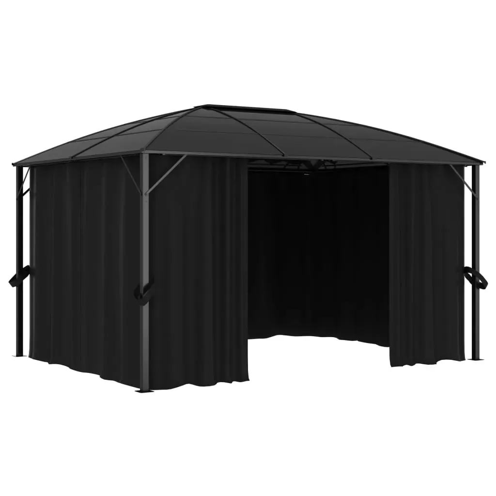 Gazebo with Curtains 400x300x265 cm Anthracite Price