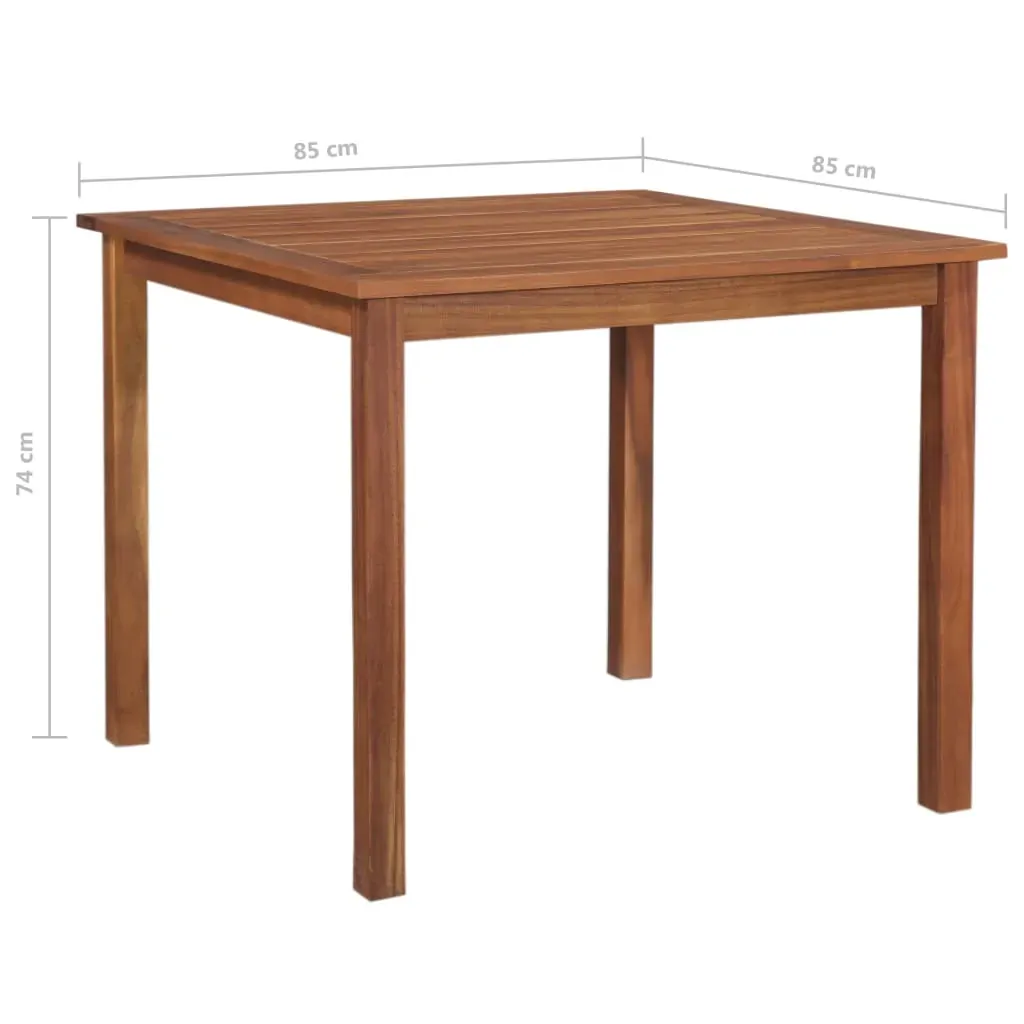 Garden Table 85x85x74 cm Solid Acacia Wood Price