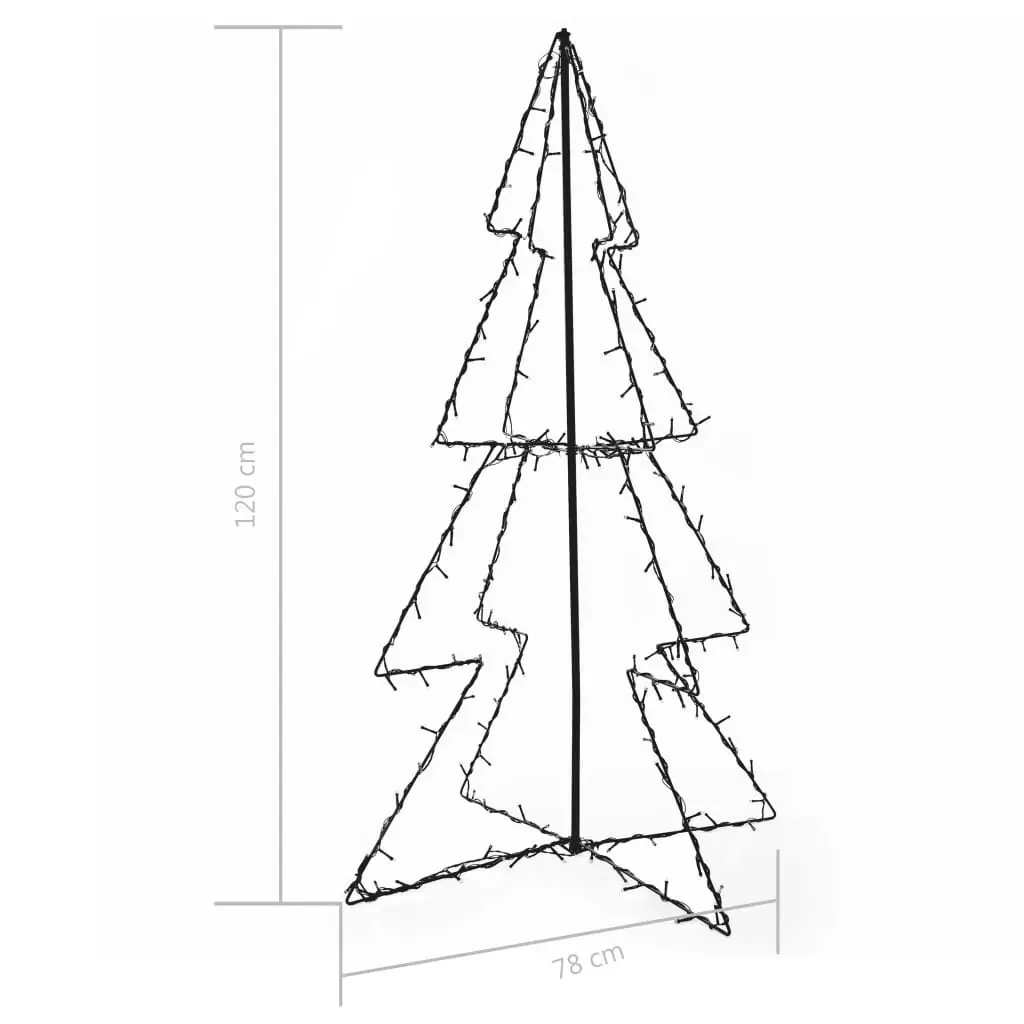 Christmas Cone Tree 160 LEDs Indoor and Outdoor 78x120 cm Price