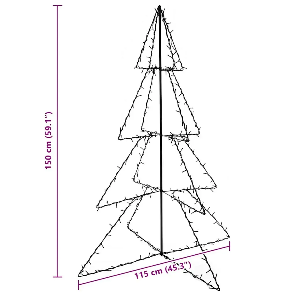 Christmas Cone Tree 240 LEDs Indoor and Outdoor 115x150 cm Price