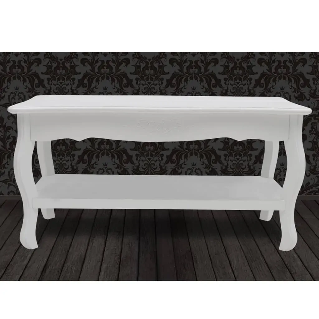 Coffee Table 2 Tiers MDF White Price