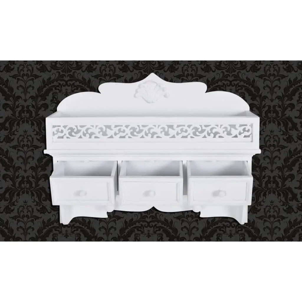 Wall Shelf/Peg with 3 Drawers 2 Hooks Price