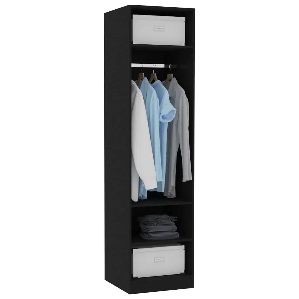 Wardrobe Black 50x50x200 cm Engineered Wood Price