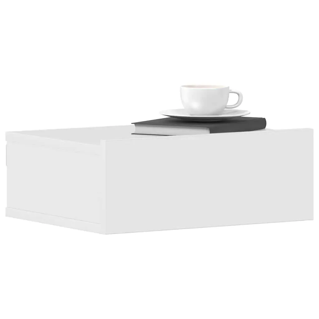 Floating Nightstands 2 pcs High Gloss White 40x30x15 cm Engineered Wood Price