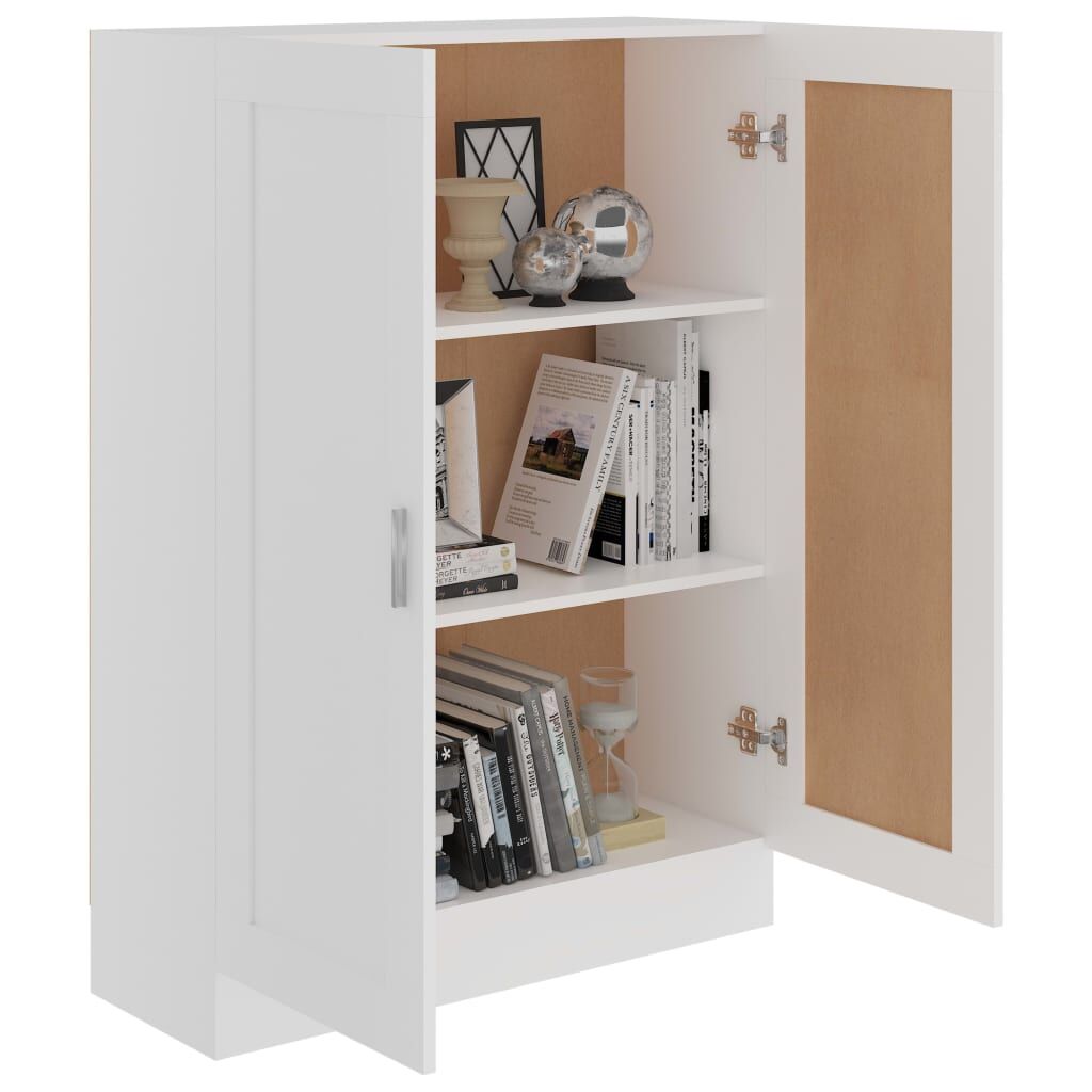 Book Cabinet White 82.5x30.5x115 cm Engineered Wood Price