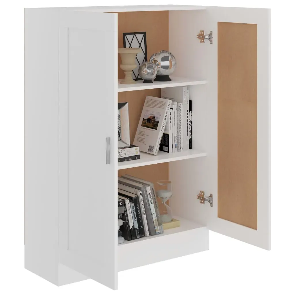 Book Cabinet White 82.5x30.5x115 cm Engineered Wood Price