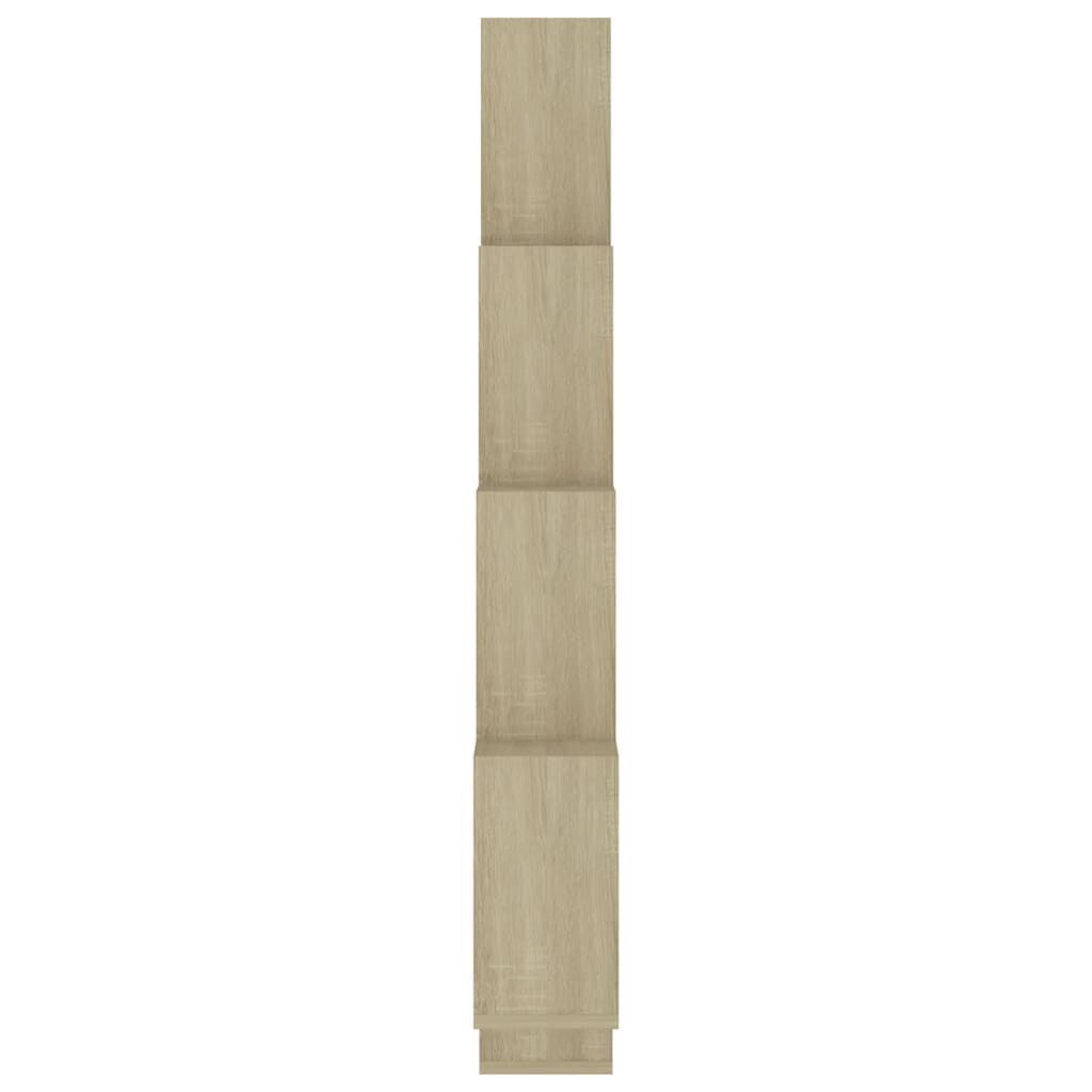 Wall Cube Shelf Sonoma Oak 90x15x119 cm Engineered Wood Price