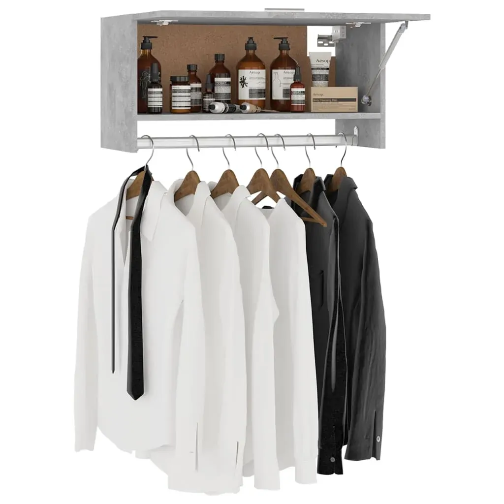 Wardrobe Concrete Grey 70x32.5x35 cm Engineered Wood Price