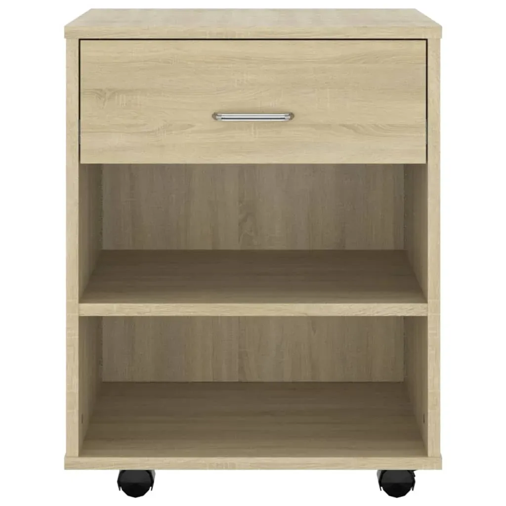 Rolling Cabinet Sonoma Oak 46x36x59 cm Engineered Wood Price