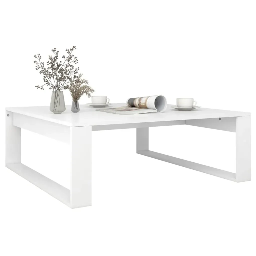 Coffee Table White 100x100x35 cm Engineered Wood Price