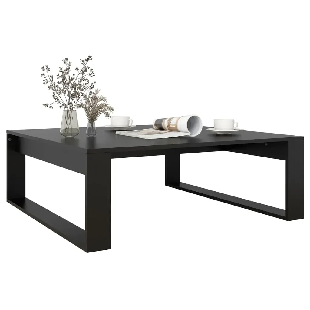 Coffee Table Black 100x100x35 cm Engineered Wood Price