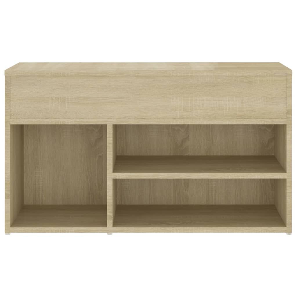 Shoe Bench Sonoma Oak 80x30x45 cm Engineered Wood Price