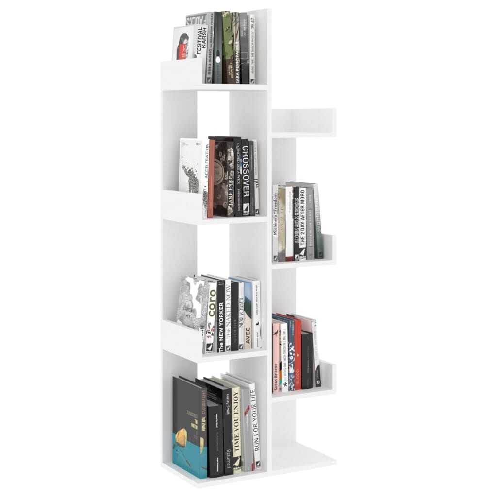 Book Cabinet White 48x25.5x140 cm Engineered Wood Price