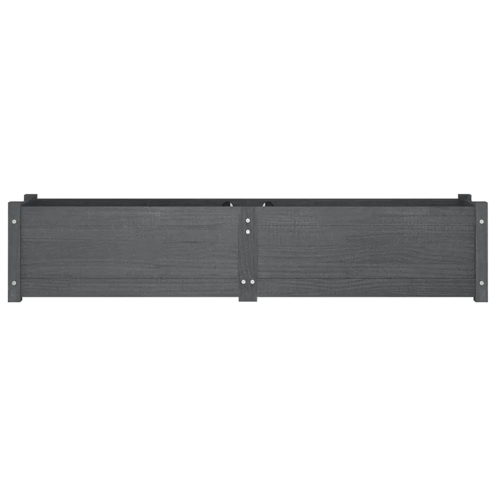 Garden Raised Bed Grey 150x31x31 cm Solid Pinewood Price