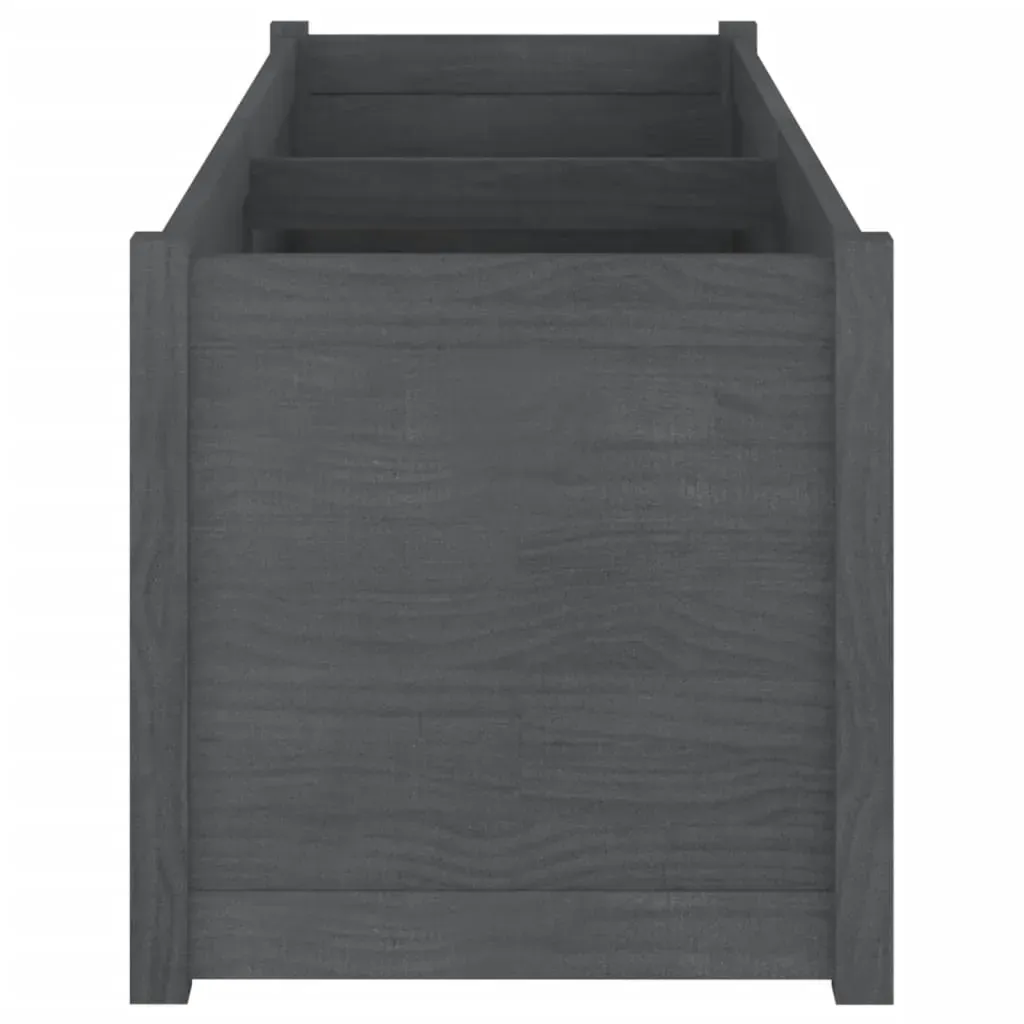 Garden Planter Grey 150x50x50 cm Solid Pinewood Price