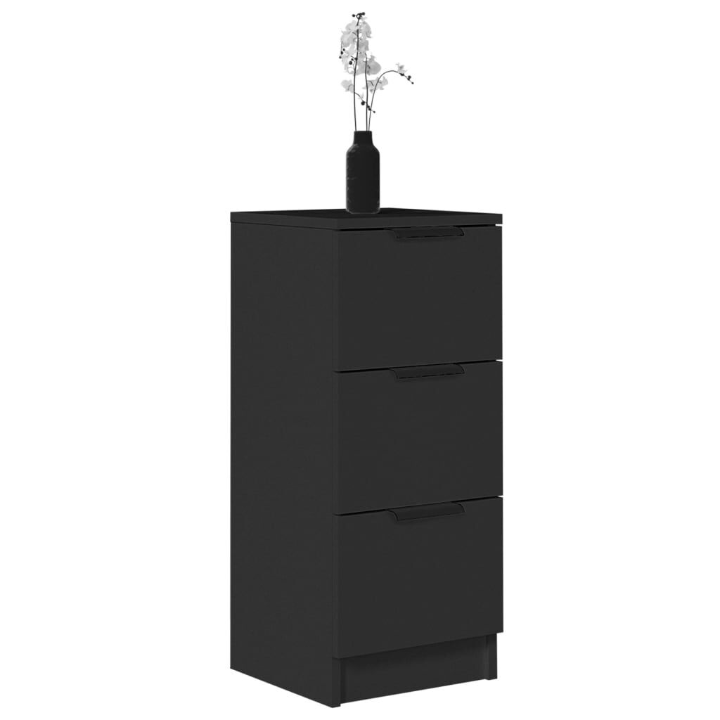 Sideboards 2 pcs Black 30x30x70 cm Engineered Wood Price