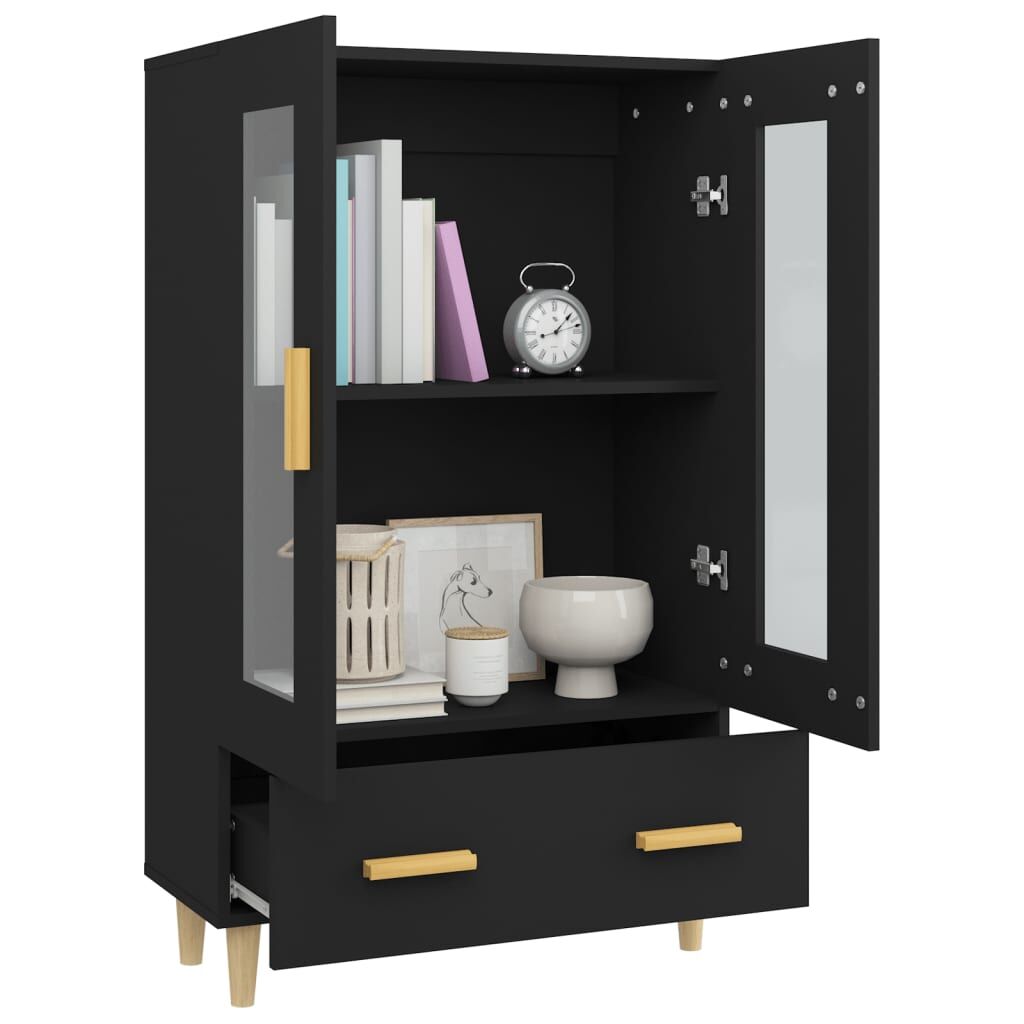 Highboard Black 70x31x115 cm Engineered Wood Price