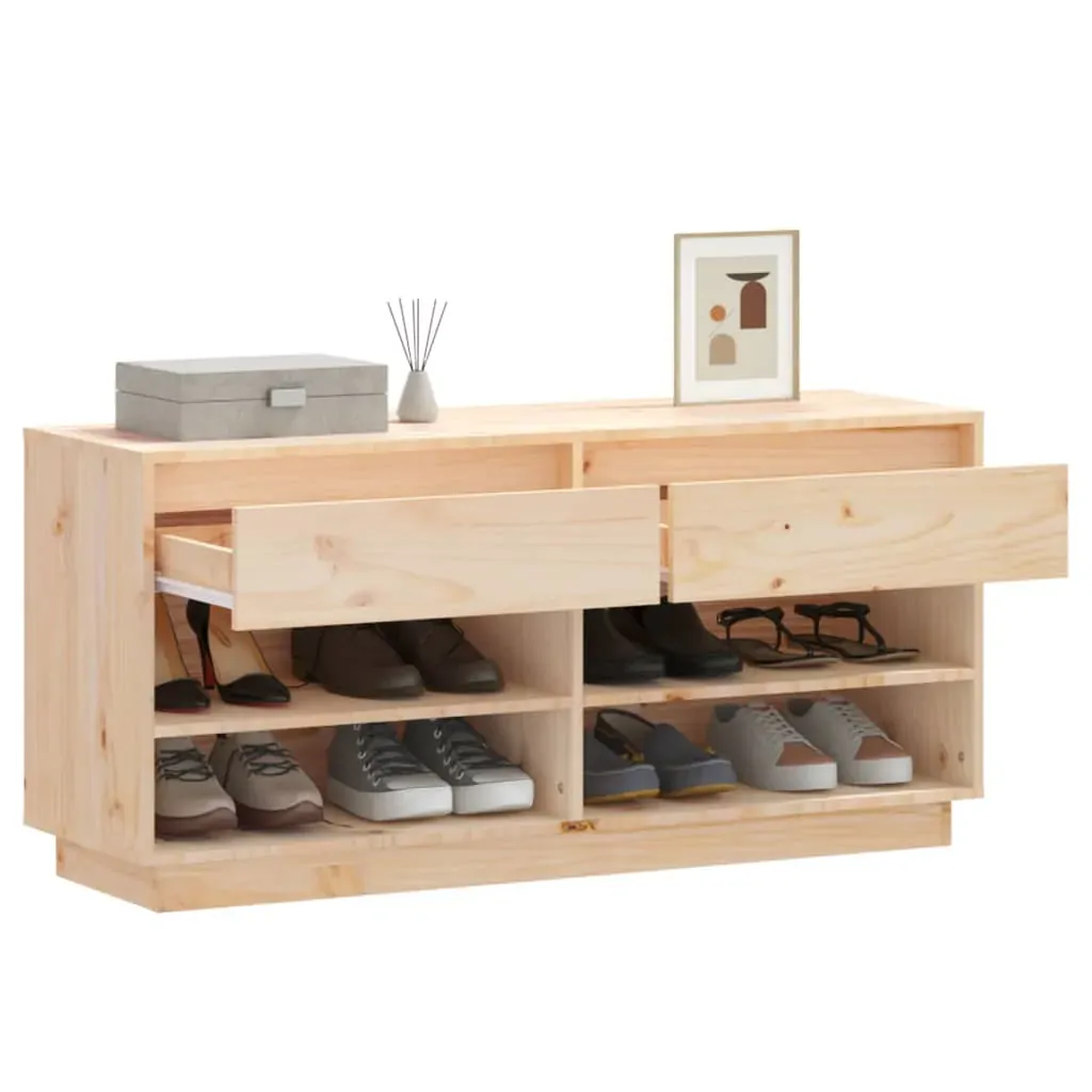 Shoe Cabinet 110x34x52 cm Solid Wood Pine Price