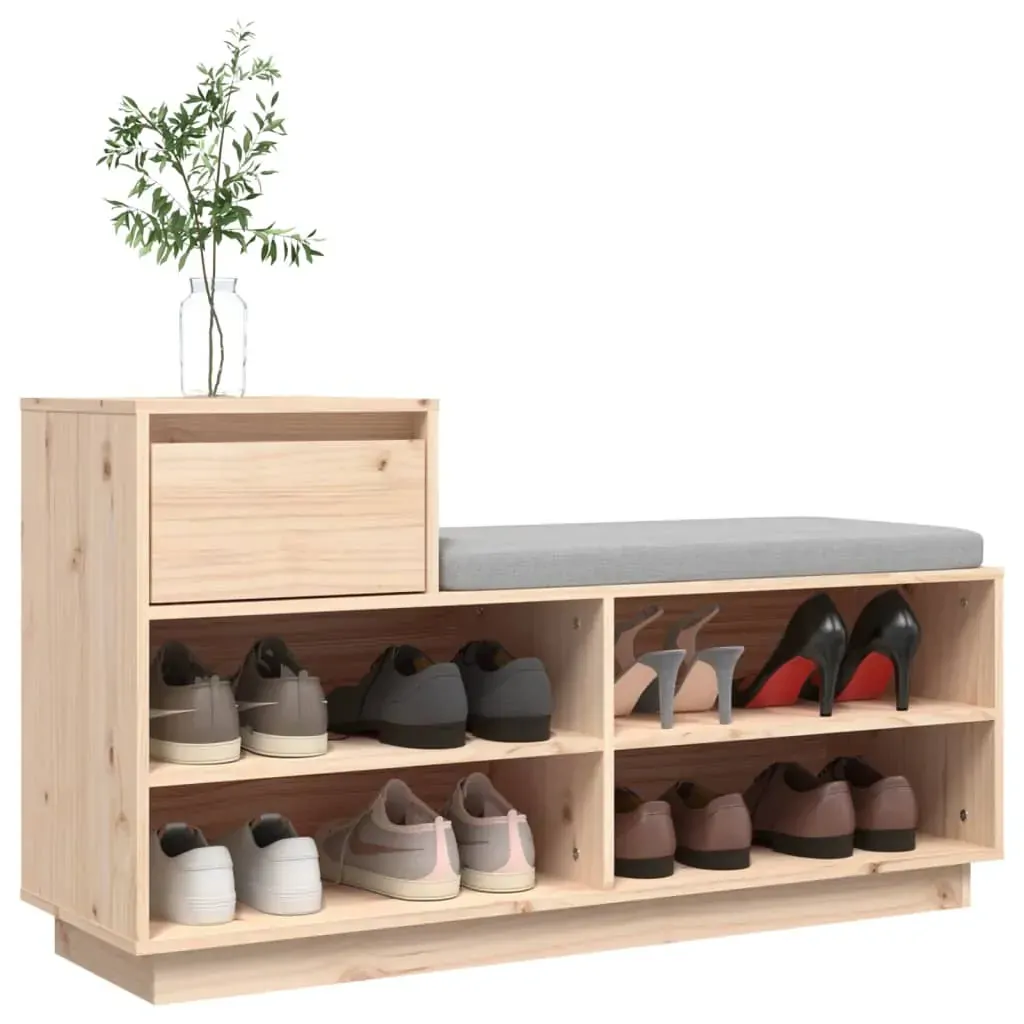 Shoe Cabinet 110x34x61 cm Solid Wood Pine Price
