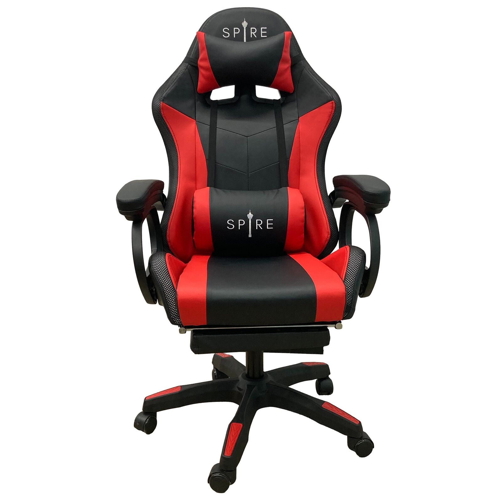 Spire Onyx LED Massage Gaming Chair - Red and Black Price