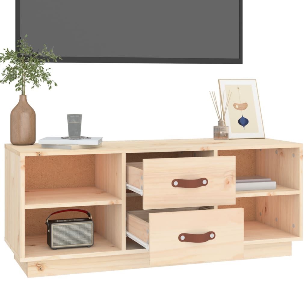 TV Cabinet 100x34x40 cm Solid Wood Pine Price