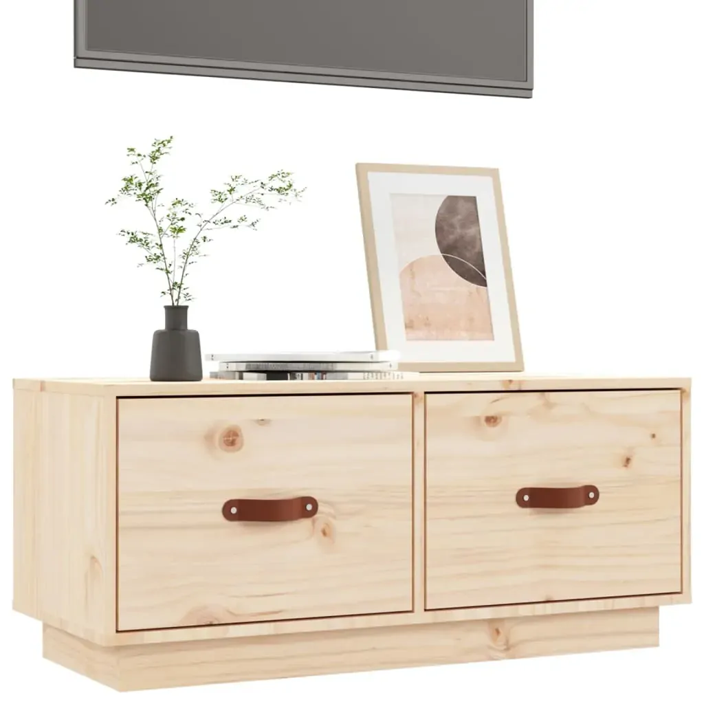 TV Cabinet 80x34x35 cm Solid Wood Pine Price