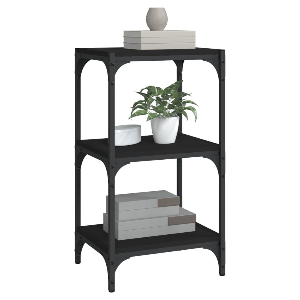 Book Cabinet Black 40x33x70.5 cm Engineered Wood and Steel Price
