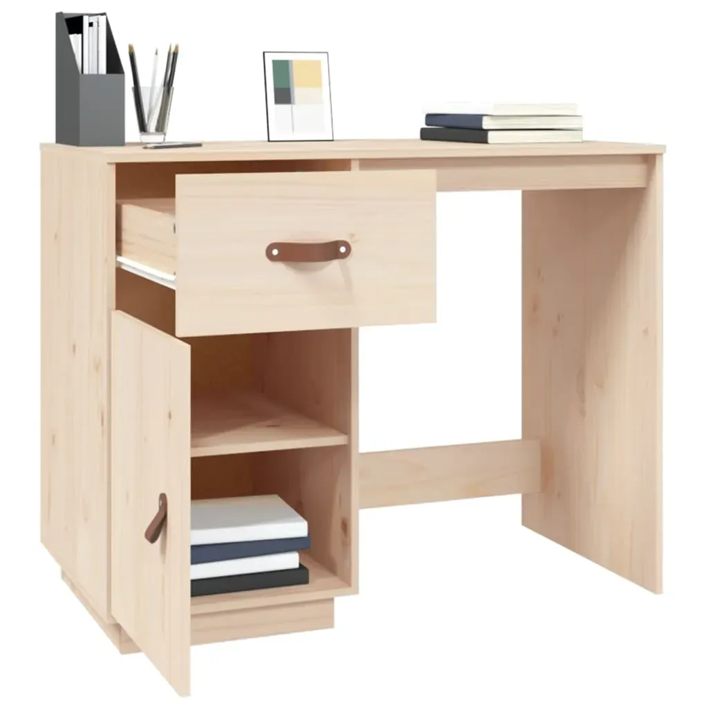 Desk 95x50x75 cm Solid Wood Pine Price