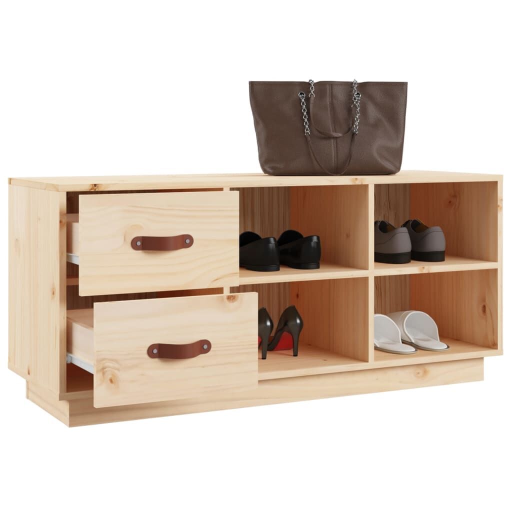 Shoe Bench 100x34x45 cm Solid Wood Pine Price
