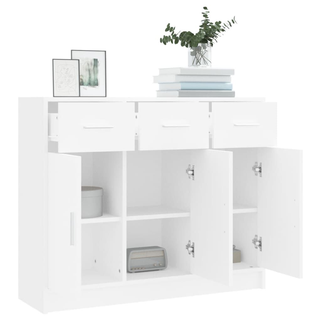 Sideboard White 91x28x75 cm Engineered Wood Price