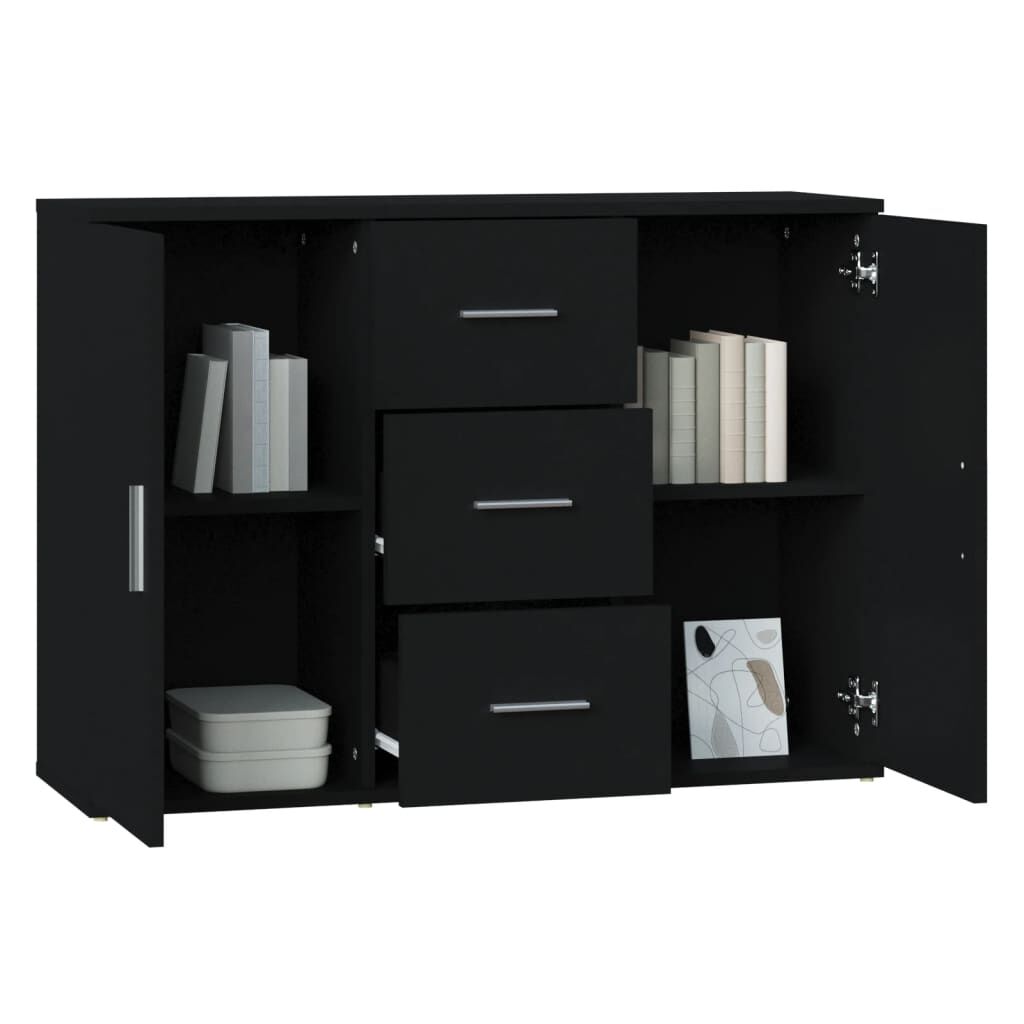 Sideboard Black 91x29.5x65 cm Engineered Wood Price