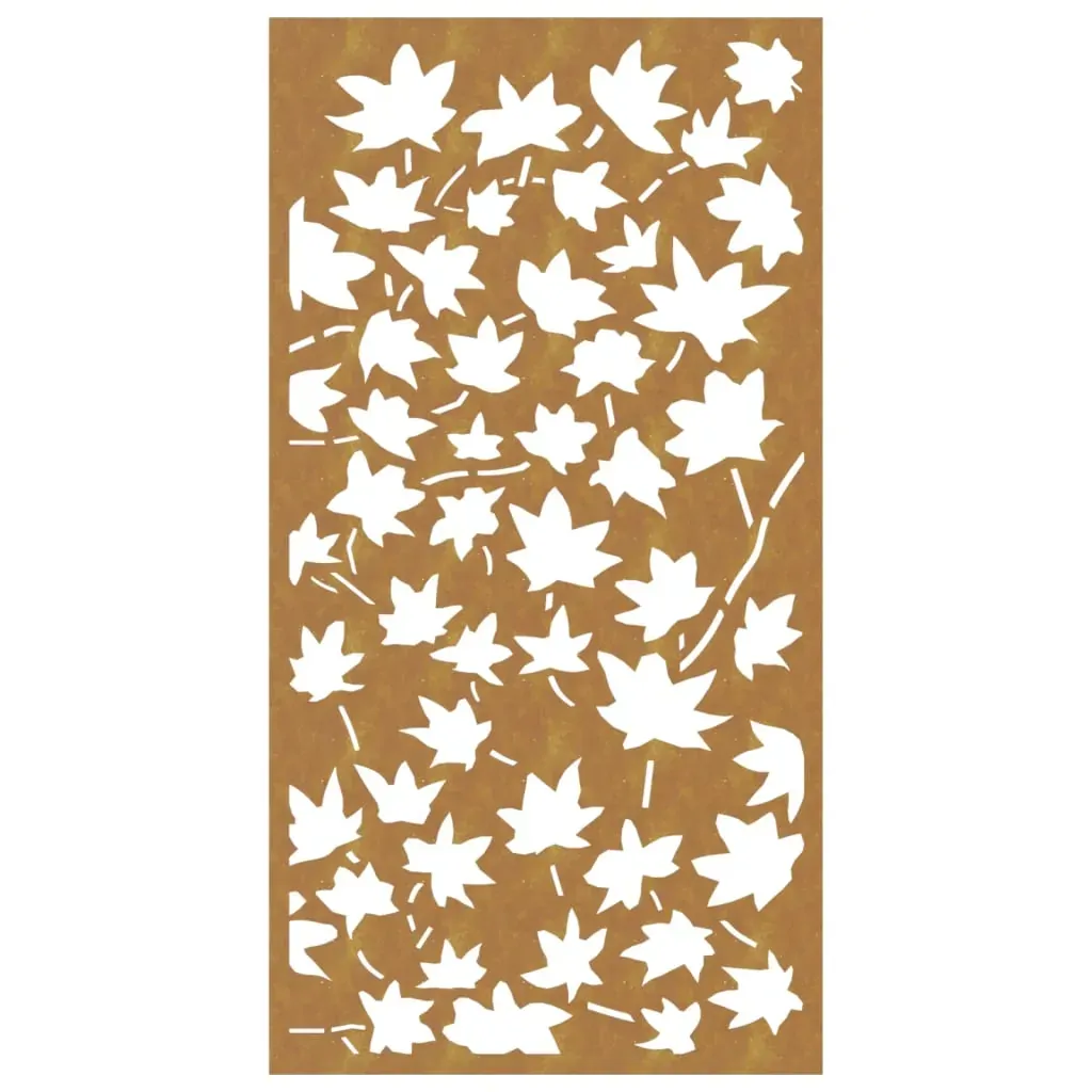 Garden Wall Decoration 105x55 cm Corten Steel Maple Leaf Design Price