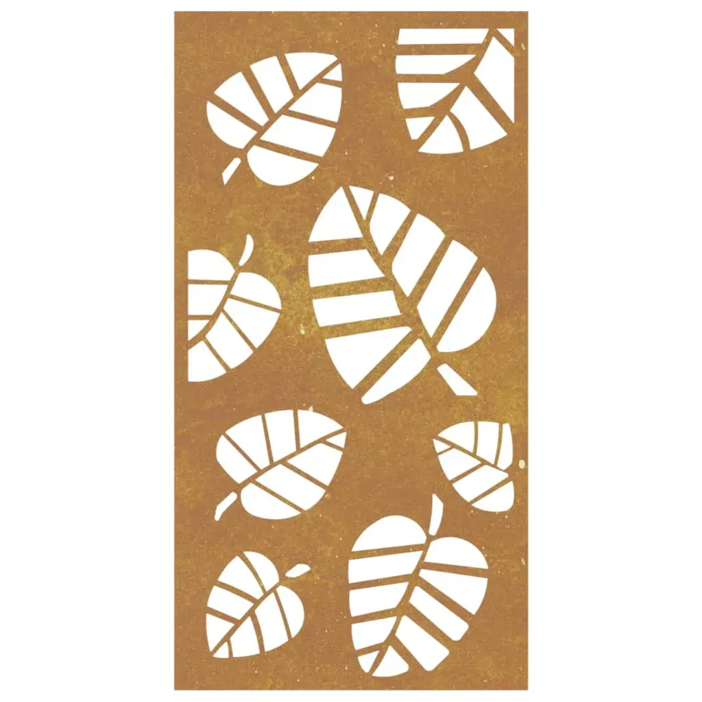 Garden Wall Decoration 105x55 cm Corten Steel Leaf Design Price