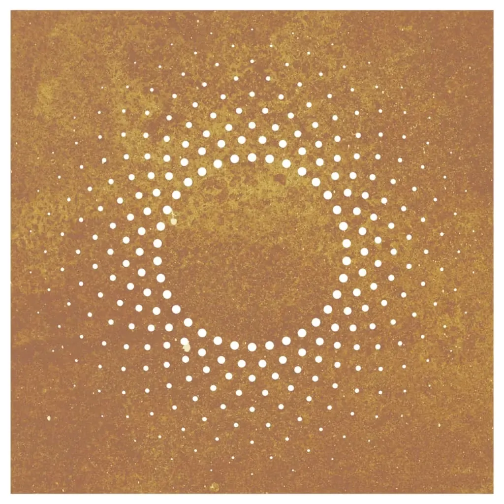 Garden Wall Decoration 55x55 cm Corten Steel Sun Design Price
