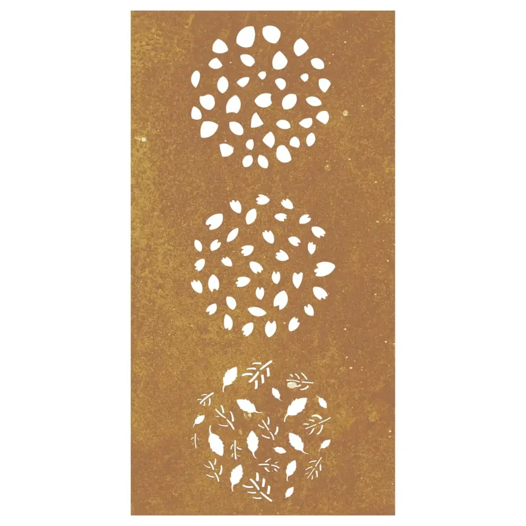 Garden Wall Decoration 105x55 cm Corten Steel Leaf Design Price