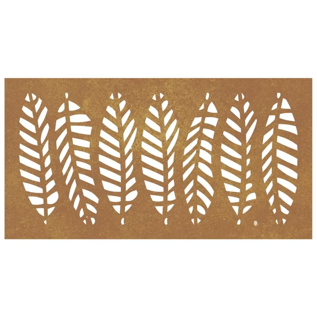Garden Wall Decoration 105x55 cm Corten Steel Leaf Design Price