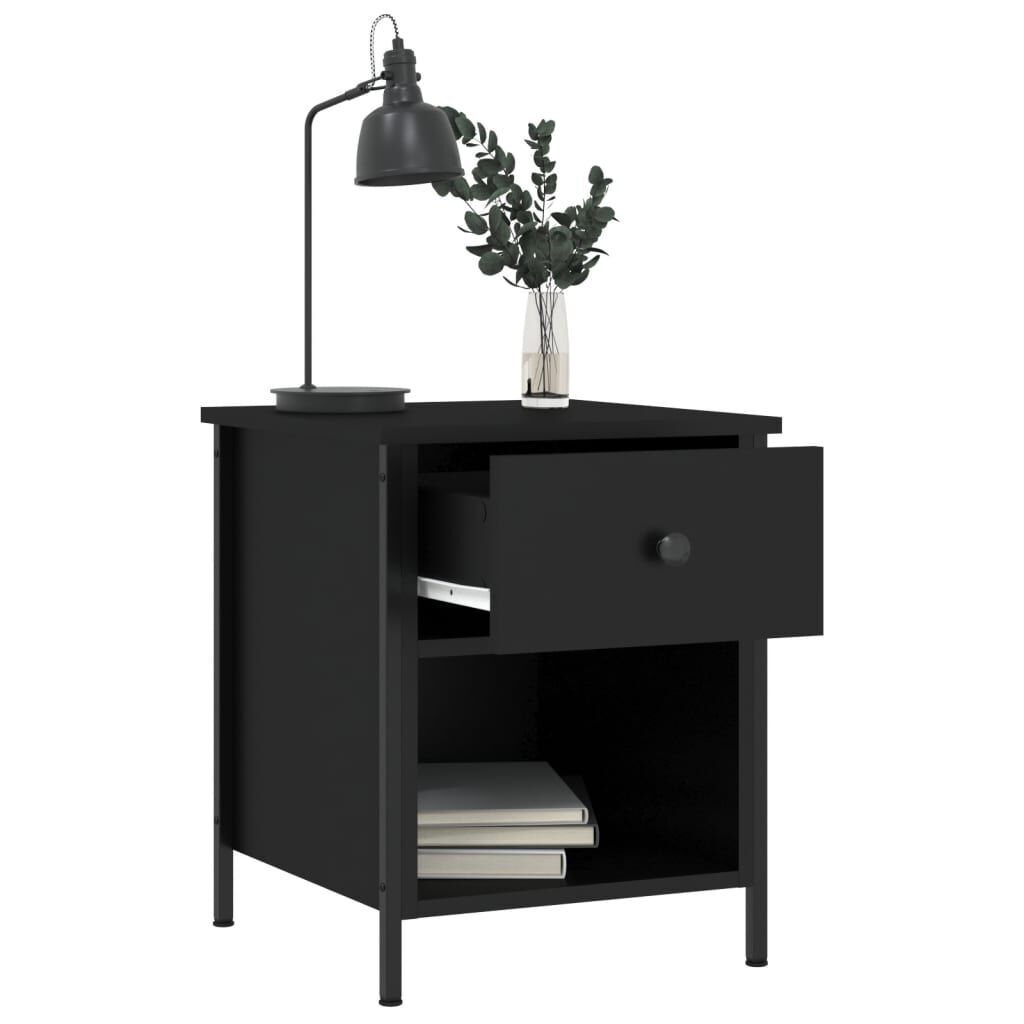 Bedside Cabinets 2 pcs Black 40x42x50 cm Engineered Wood Price