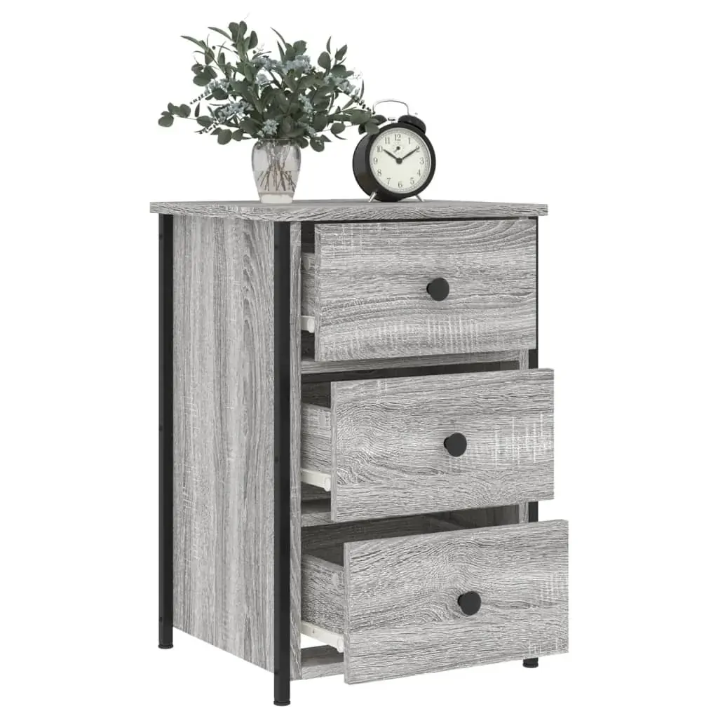 Bedside Cabinets 2 pcs Grey Sonoma 40x36x60 cm Engineered Wood Price