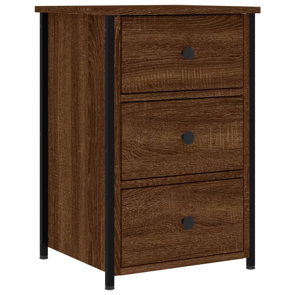 Bedside Cabinets 2 pcs Brown Oak 40x36x60 cm Engineered Wood Price