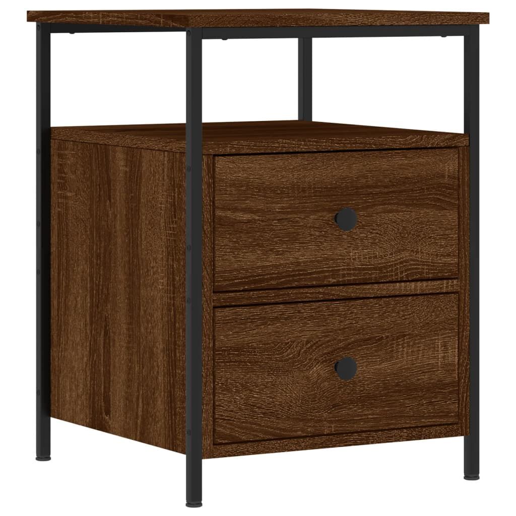 Bedside Cabinets 2 pcs Brown Oak 44x45x60 cm Engineered Wood Price