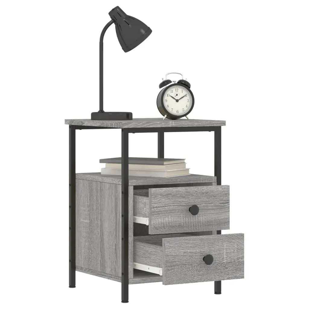 Bedside Cabinets 2 pcs Grey Sonoma 34x35.5x50 cm Engineered Wood Price