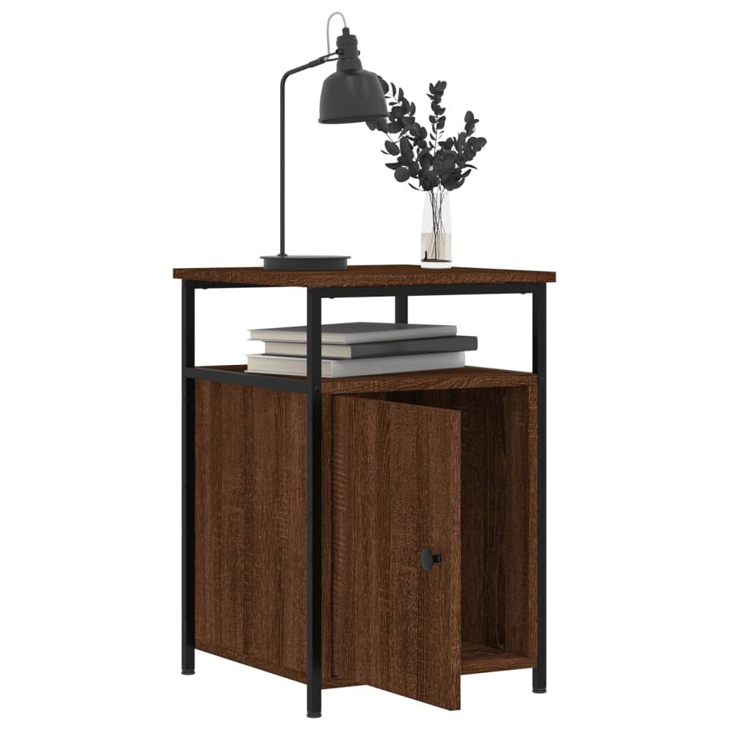 Bedside Cabinets 2 pcs Brown Oak 40x42x60 cm Engineered Wood Price