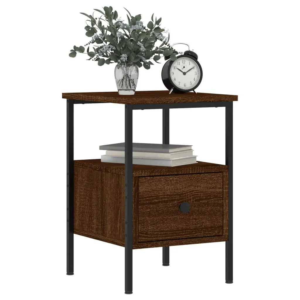 Bedside Cabinets 2 pcs Brown Oak 34x36x50 cm Engineered Wood Price